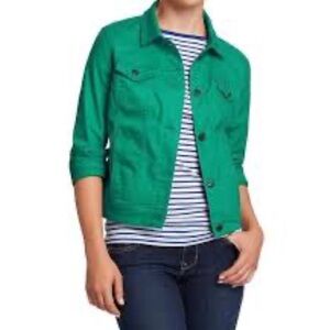 Old Navy Vibrant Green Denim Jacket